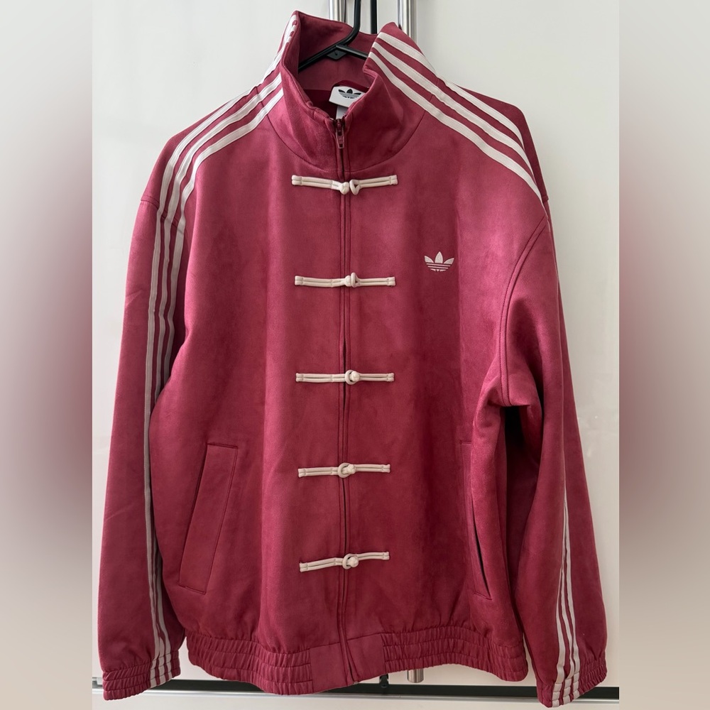 Adidas Burgundy Bomber Tang Jacket unisex